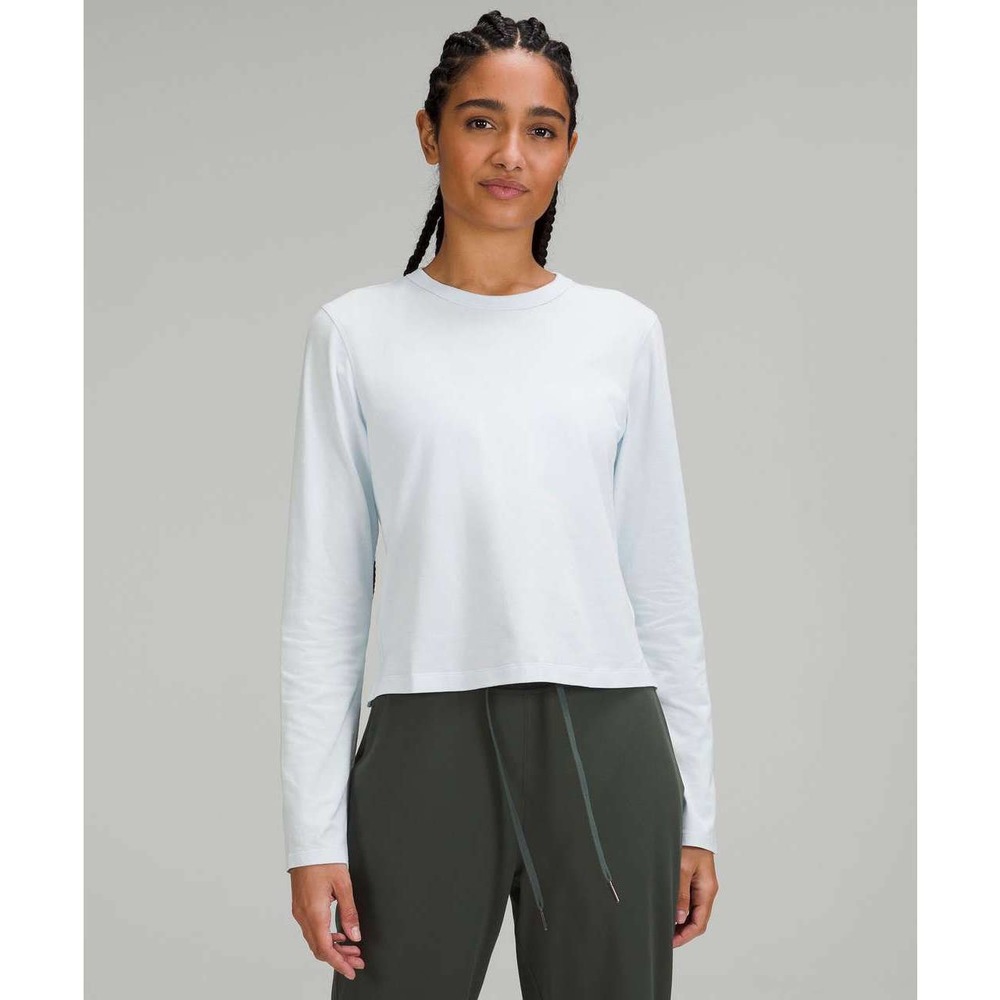 lululemon athletica | Classic-Fit Cotton-Blend Long Sleeve | Powder Blue | 8